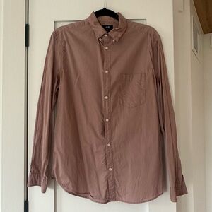 H&M Men's 100% Cotton Dusty Rose Button Down Shirt - Size Medium